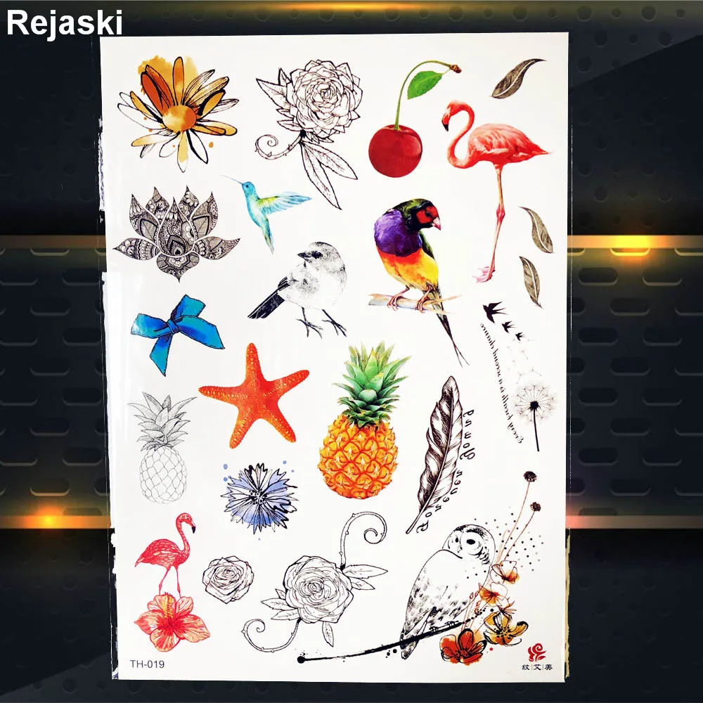 Синие Птицы Временные татуировки перо дети гаджеты флэш тату руки мальчики