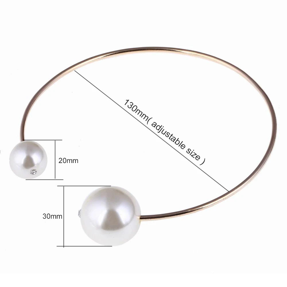 12 шт./лот вечерние ювелирные изделия Большой Имитация чокер из жемчуга ожерелье