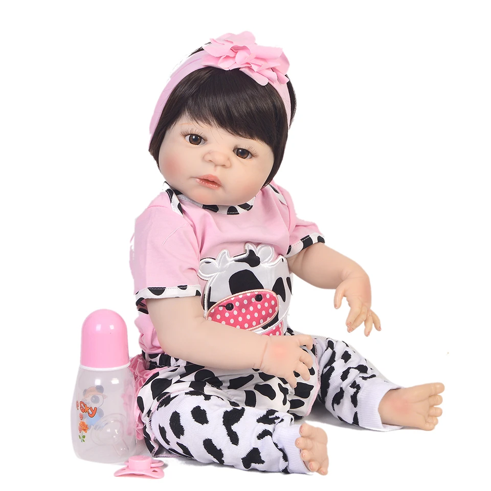 

Детские куклы Bebes reborn из силикона, 22 дюйма 55 см, подарок для ребенка