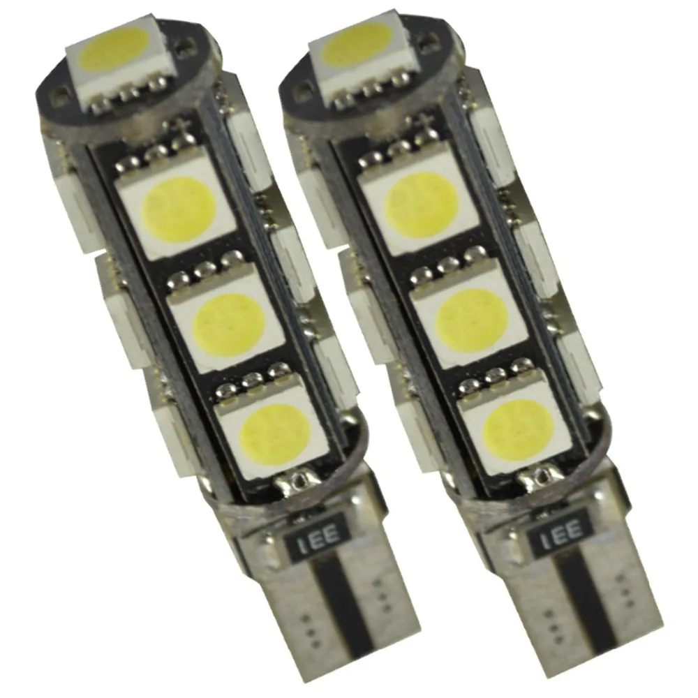 10 шт. W5W T10 13 SMD 5050 Светодиодный светильник с CAN-BUS Авто Номерного Знака светильник резервный светильник плафона лампы 12V белого цвета
