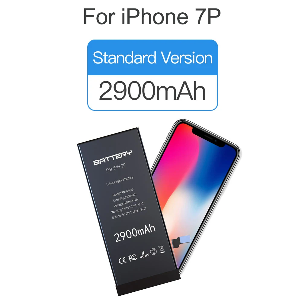 10 шт. ноль циклов мобильный телефон литий-ионный аккумулятор для Apple iPhone 7 Plus батарея 2900 Емкость замена батареи телефона