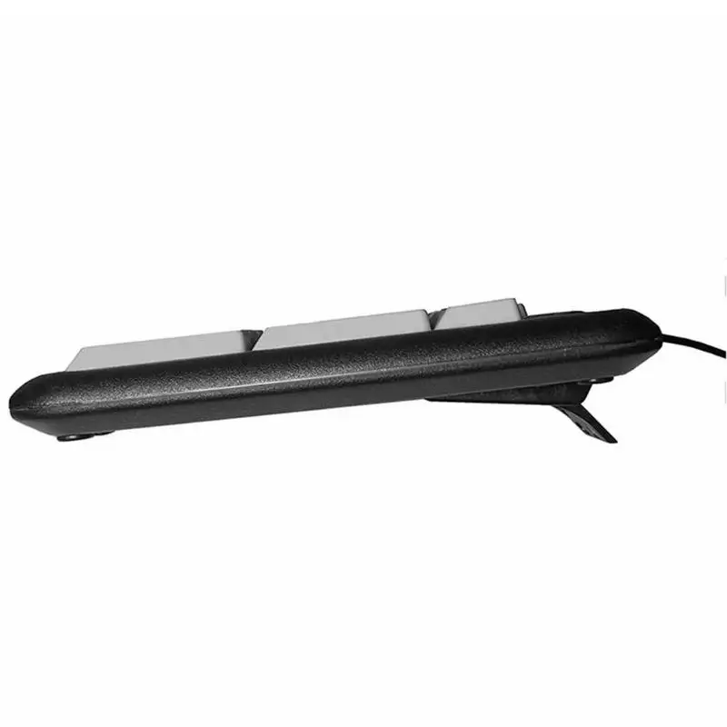 Большая USB-клавиатура с черными буквами и белыми клавишами высококонтрастная