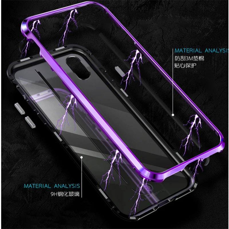 Ручная установка винт металлический бампер чехол для iphone XSMax Роскошный прозрачный закаленное стекло телефонные чехлы Чехол для iphone X