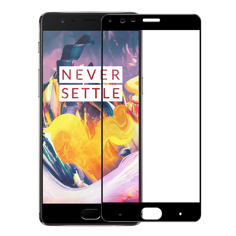 Закаленное стекло для Oneplus 3T, защита экрана One Plus 3 3T A3000 A3010 5,5 дюйма, полное покрытие для Oneplus 3T 2.5D, пленка с изогнутыми краями