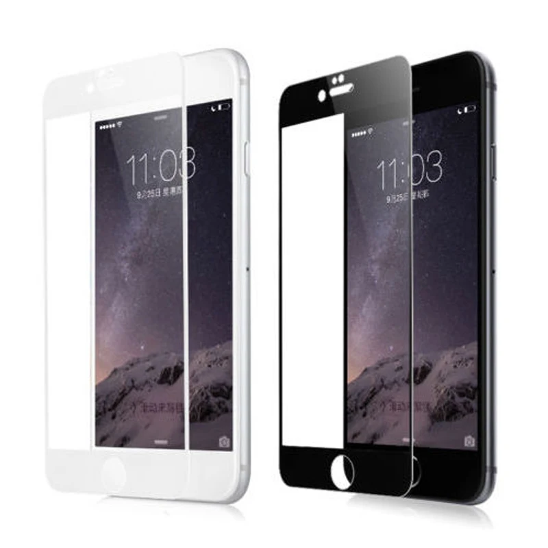 3D изогнутый твердый край Полное покрытие Защита экрана для iPhone 6 7 8 plus Закаленное