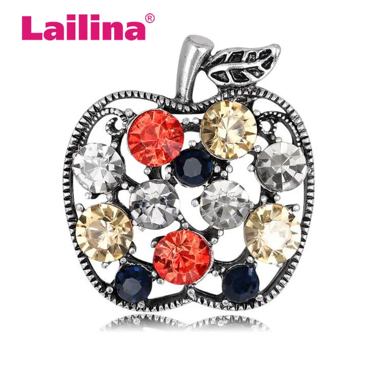 Full Rhinestone Fruit Brooches For Women Shinning Summer Brooch Pin Dress Coat Hat Broches Luxury Jewelry | Украшения и