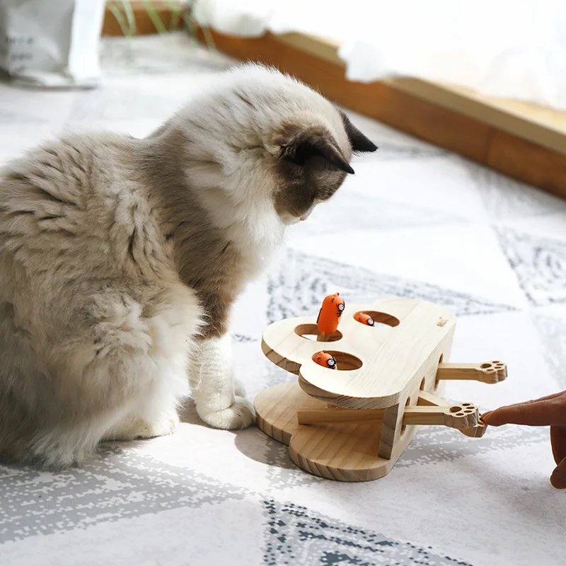 Игрушки для кошек из цельного дерева развивающие игрушки забавные кошек|Игрушки
