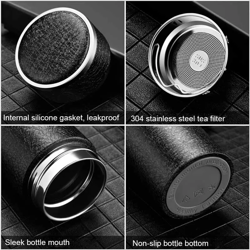 BORREY Термос Кофе Бутылка Нержавеющая сталь Вакуумные термосы Фляга Изолированная чай с фильтром на.