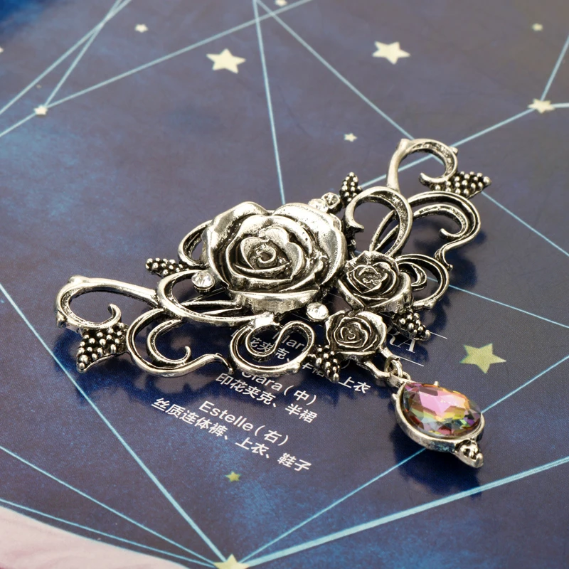 Женская Винтажная брошь в виде цветка с кристаллами|Броши| |