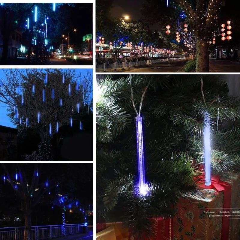 Световые нити светодиодные водонепроницаемые для уличного декора 20/30/50 см