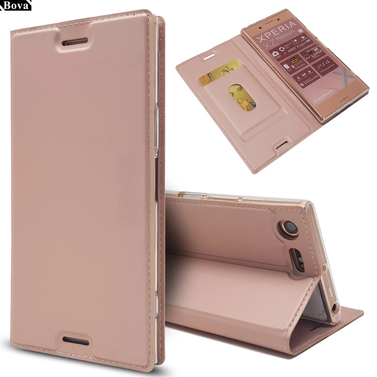 Чехол-кошелек для sony Xperia XZ Premium, флип-чехол, чехол для телефона с магнитной адсорбцией, супертонкий матовый чехол