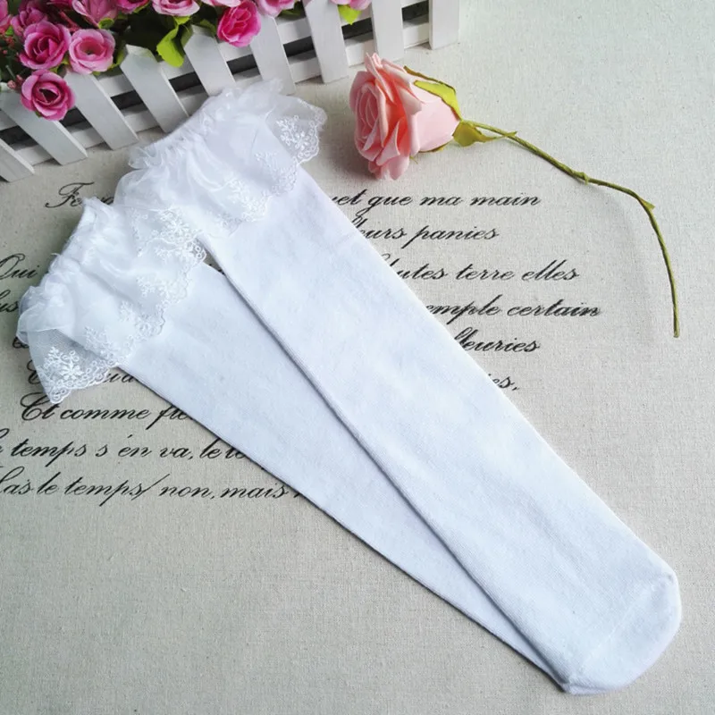 Распродажа удобные кружевные чулки для девочек 1-8 лет гетры малышей симпатичные