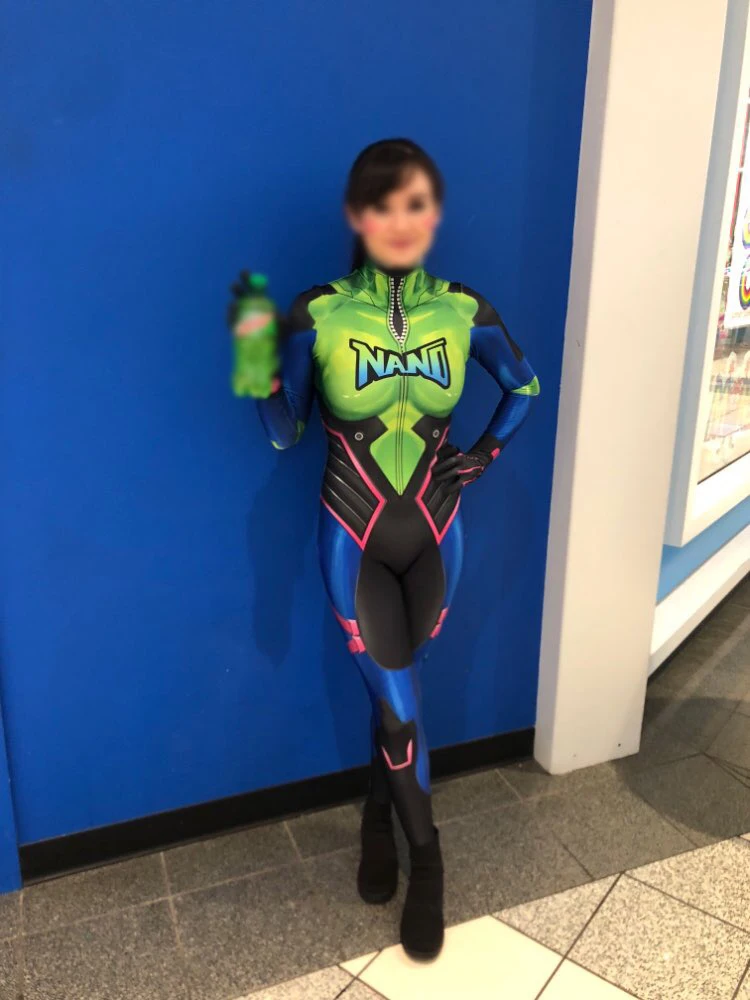 

NANO MECH D.Va Cosplay Costume 3D Print Spandex Cosplay Base Bodysuit Halloween Costumes for woman D.Va Cosplay Jumpsuit