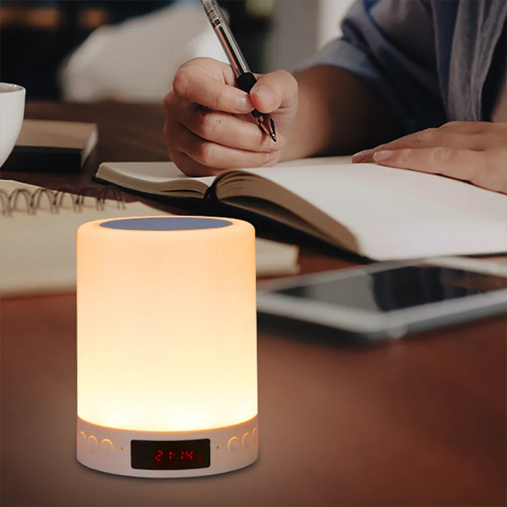 CARPRIE цветной Ночной светильник будильник Bluetooth динамик сенсорный светодиодный