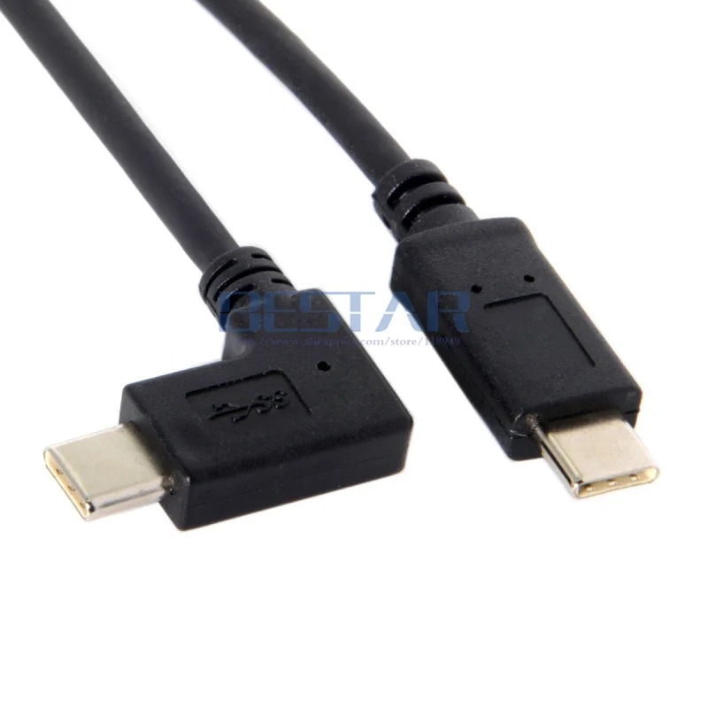 90 градусов прямоугольный USB 3 1 Type C к c 2 0 кабель для передачи данных 5 м футов