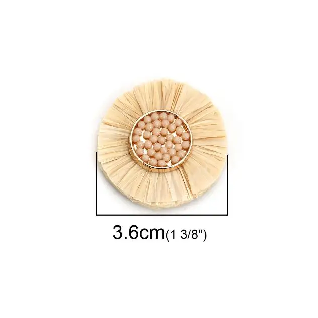 Raffia бумажный бисер цветок кисти Бахрома отделка ключ кисточки для DIY аксессуары для ювелирных изделий сумка шляпа украшения одежды 1 шт - Цвет: 13