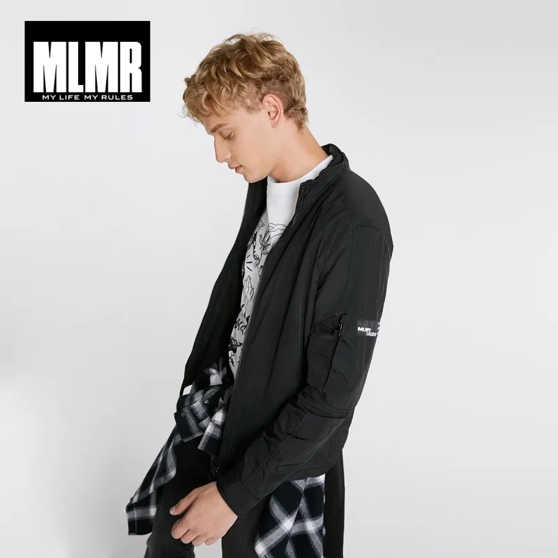 JackJones MLMR мужской контрастный с длинными рукавами стоячий воротник светильник куртка ветровка Джерси велосипед/велосипед кожа M | 218321567