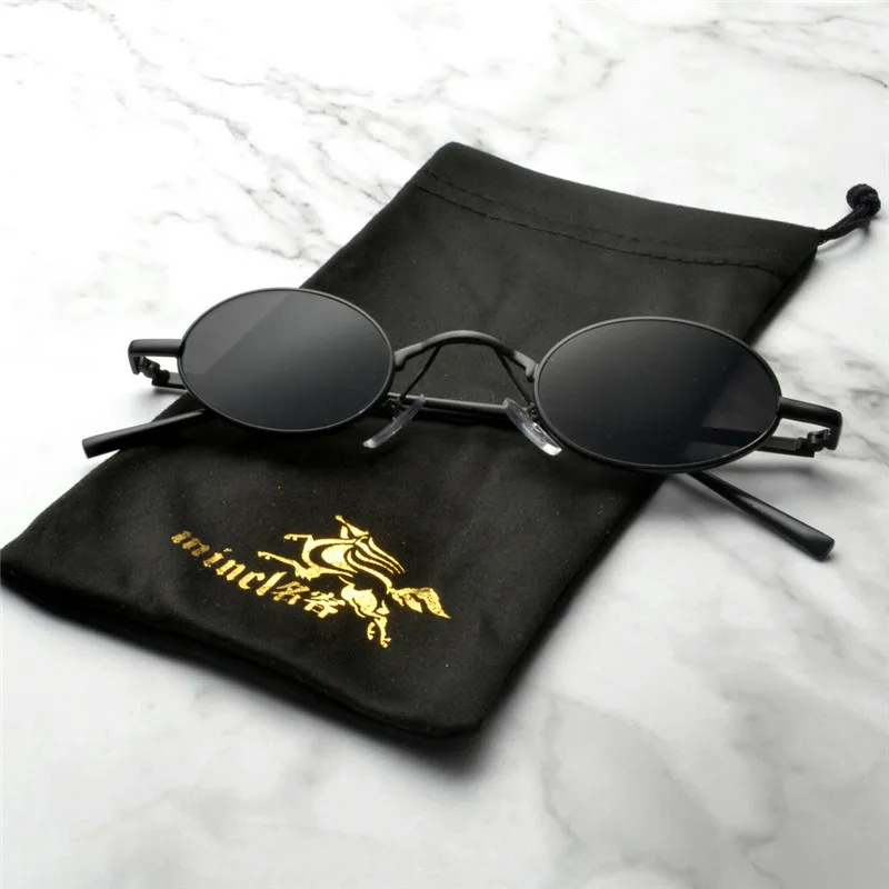 Овальные Солнцезащитные очки MINCL для мужчин и женщин маленькие винтажные круглые