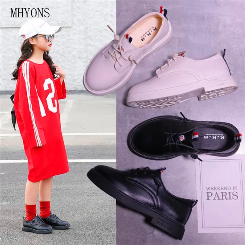 Туфли для девочек Новинка Весна 2019 дикая детская обувь Martin британская из