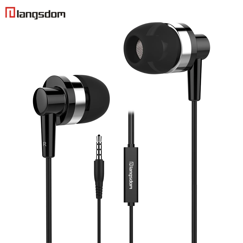 Langsdom номер jd89 наушники для телефона вкладыши гарнитуры с микрофоном iPhone Xiaomi Huawei