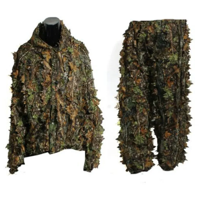 

Outdoor Sniper Ghillie Hunting Suit Military 3D Leaf Camouflage Jungle Birding SWAT Tactical Hunting Fishing Clothes CS Sets