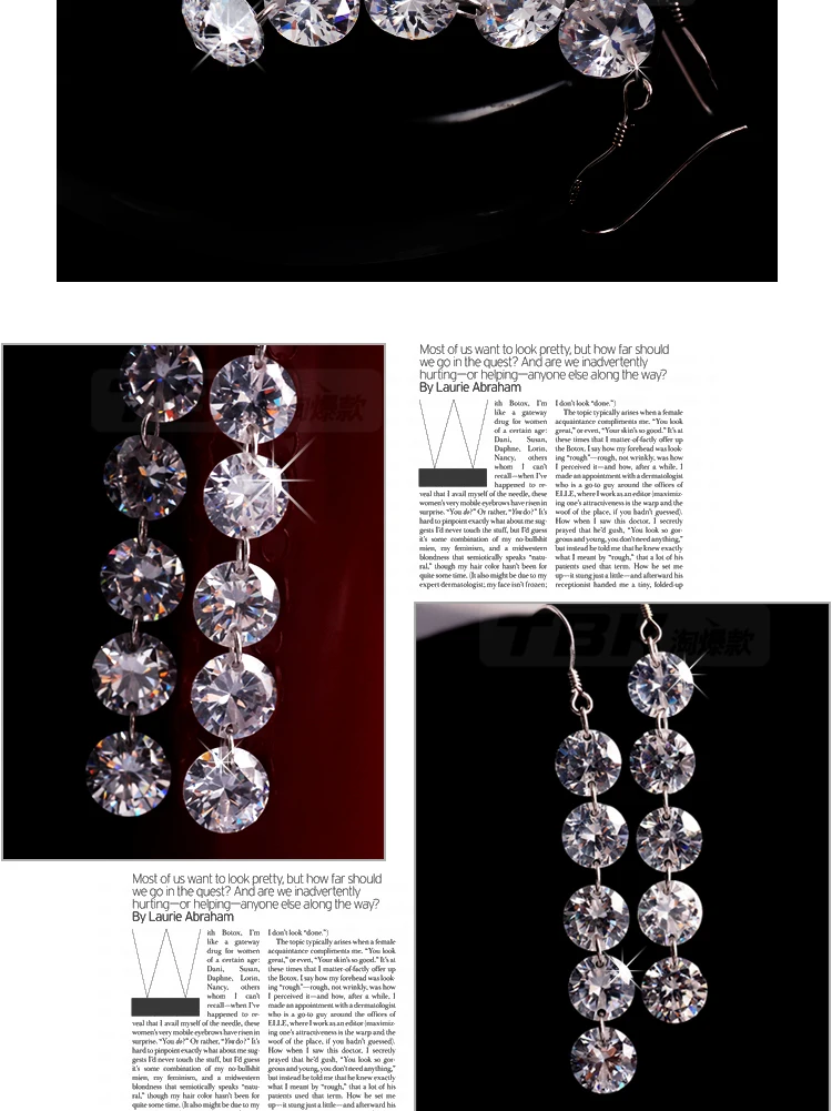 Женские ассиметричные серьги Joyas круглые геометрические капельки серебряного