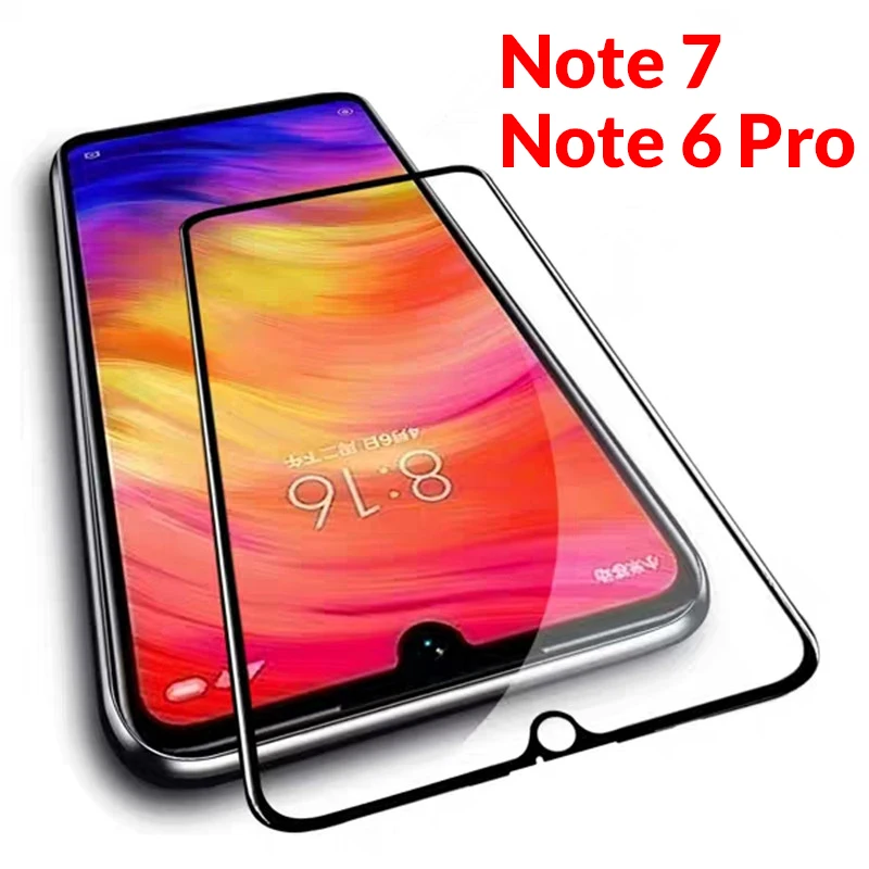 Защитное стекло для Xiaomi Redmi Note 7 чехол закаленное Xiomi Ksiomi Xaomi 6 6Pro Note7