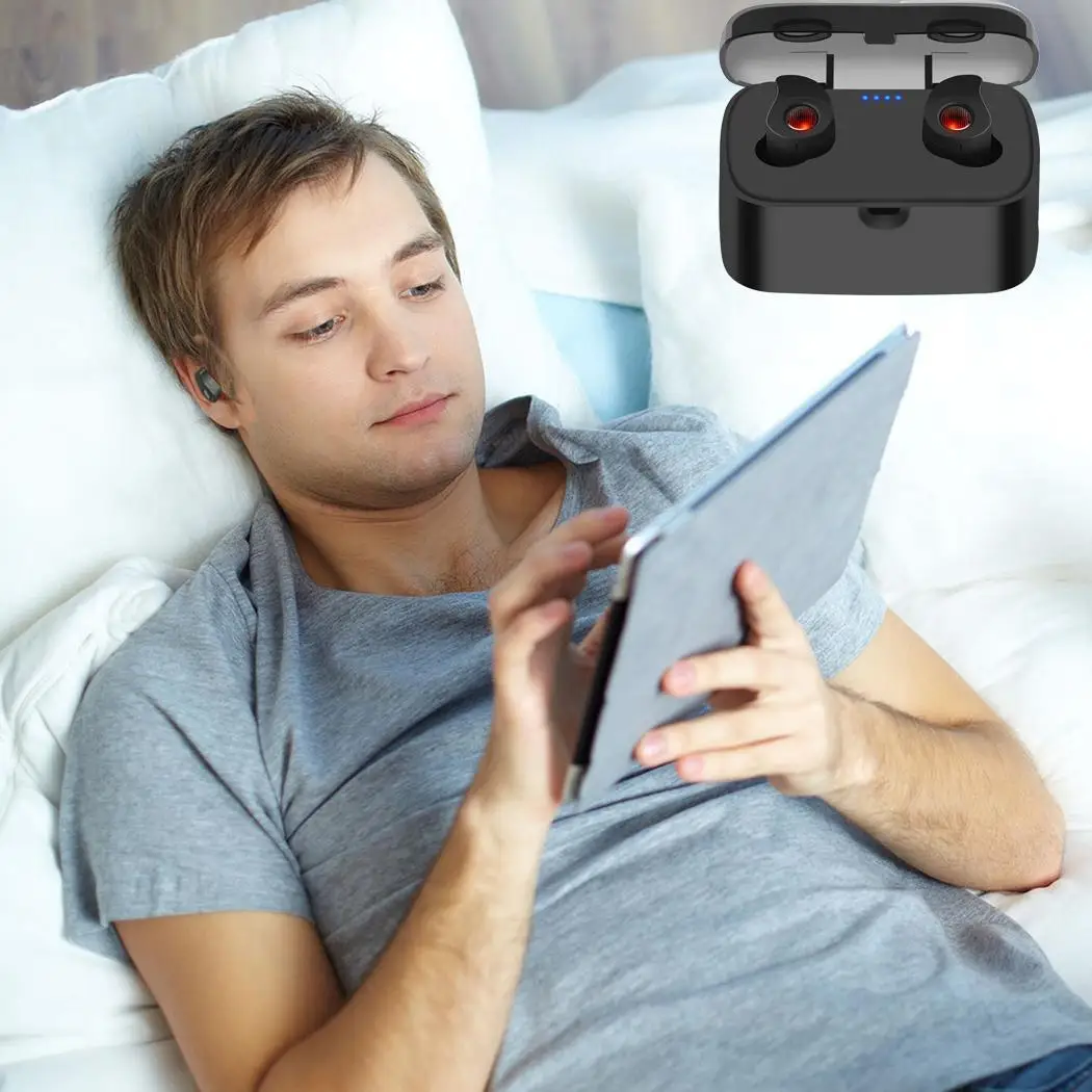 Bluetooth наушники TWS беспроводные стерео гарнитура с микрофоном и зарядным