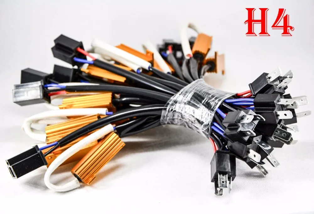 10 шт. 50 Вт 6 Ом фонарь H4 HB2 9003 Ближний/Дальний свет HID ксеноновый комплект