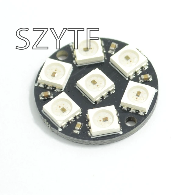7 бит X WS2812 5050 RGB светодиодный кольцевой светильник со встроенными драйверами|light