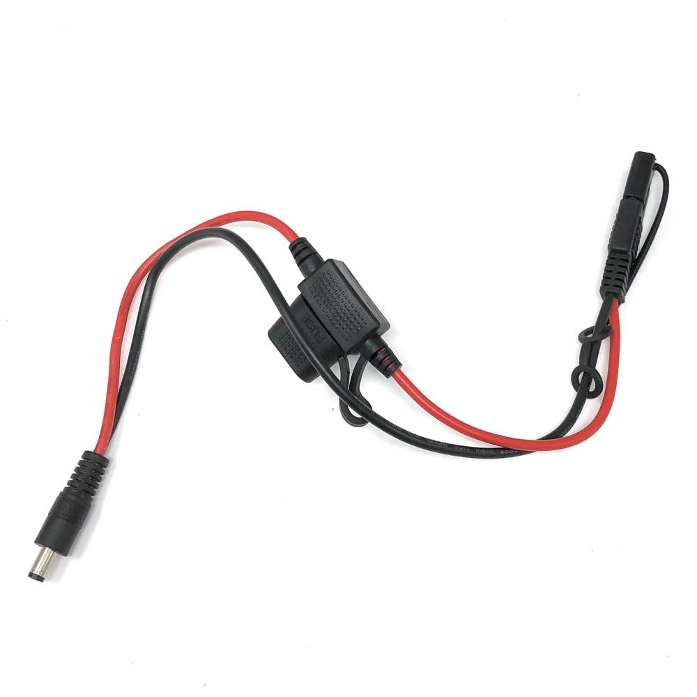 SAE к DC5521 DC 5 мм X 2 1 коаксиальный 15AWG кабель мотоцикл тепла одежда адаптеры 14AWG 30 см 5A