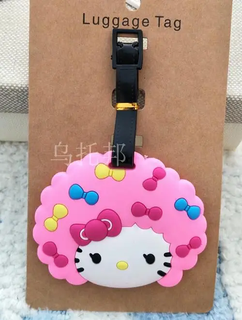 Kt дорожные аксессуары kt cat cute kt мягкие резиновые Твердые багажные бирки проверенные Визитницы идентификационный чемодан этикетка - Цвет: 010