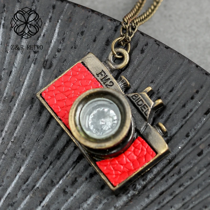 PU Leather Necklace Camera Design Ethnic Vintage Jewelry For Women Female Statement Metal Valentines Day Gifts |