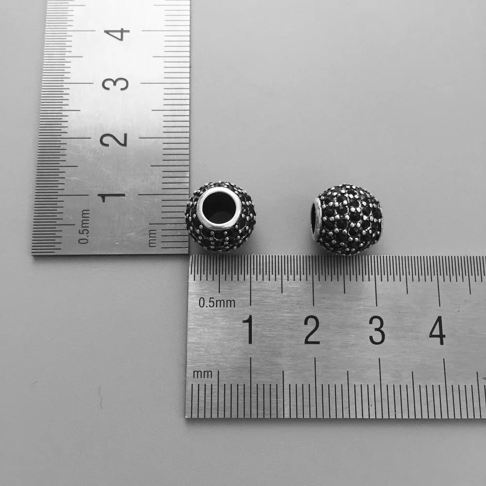 DIY бусины черный CZ Pave Charm 2018 новые модные серебряные ювелирные изделия модный