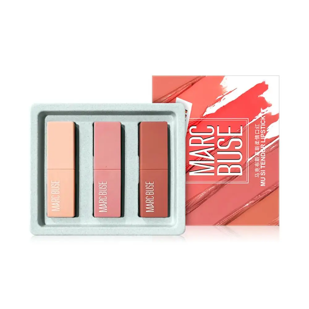 3 шт. водостойкая матовая губная помада |