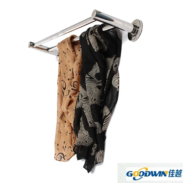 Stainless Steel Wall Mounted Polish Towel Rack Double Rail Holder Bathroom rack|steel center|rack serversteel towel rack |