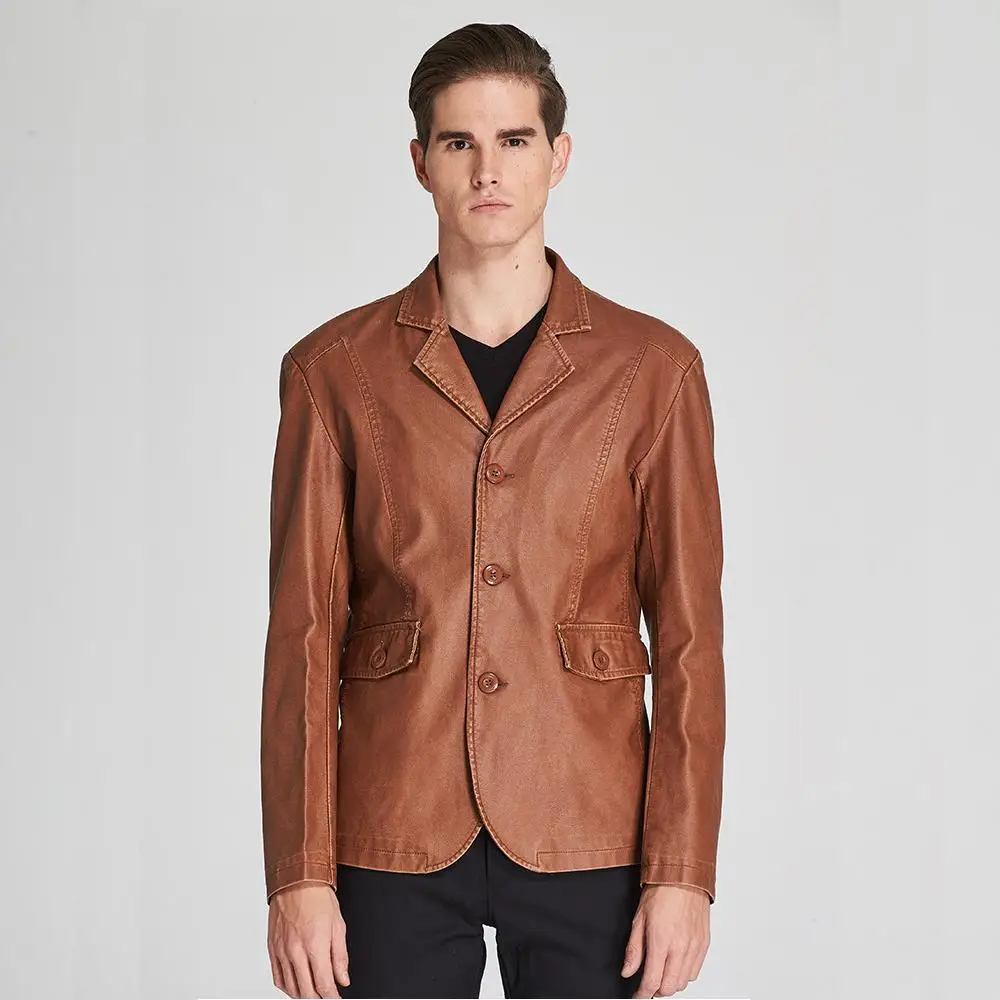 Boutique de FGG Китай Размеры M XXL Винтаж из искусственной кожи модные коричневые Для