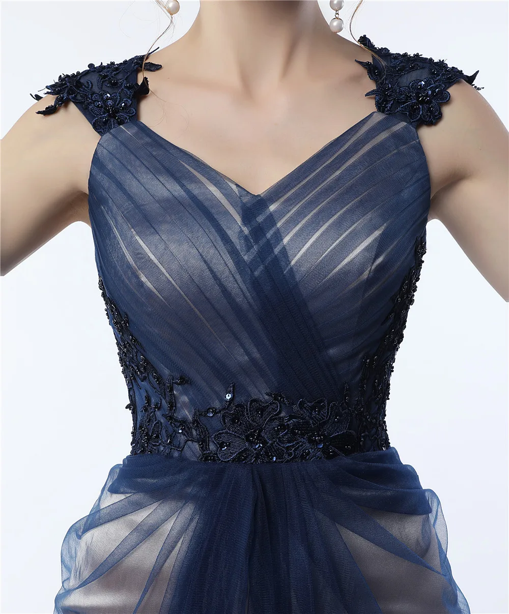 Реальное изображение Темно-синие русалка невесты платья 2018 серый Цвет Винтаж