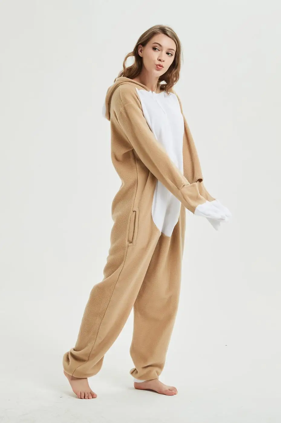 Кигуруми слоут косплей костюм на Хэллоуин женские милые Мультяшные Ползунки с