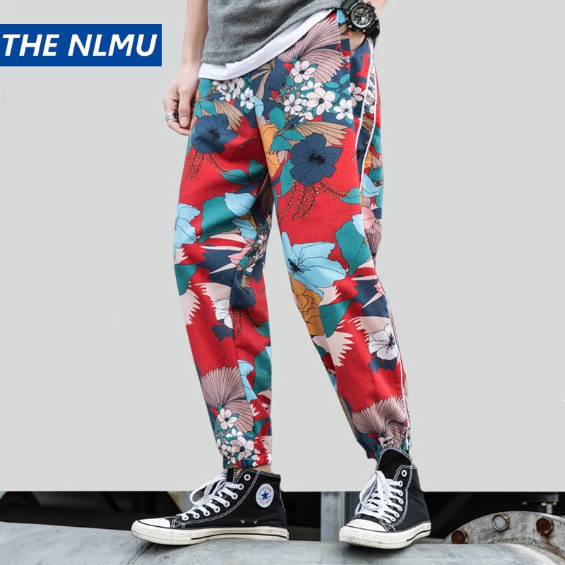 Уличные штаны шаровары для мужчин джоггеры с эластичной резинкой на талии брюки