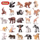 Oenux оригинальный лев тигр Leapord Жираф Модель Животного экшн-фигурка маленький размер Дикая искусственная игрушка для детей