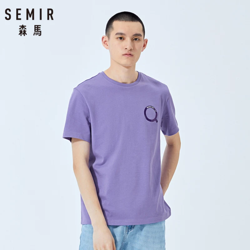 Мужская футболка с коротким рукавом SEMIR повседневная хлопковая Футболка круглым