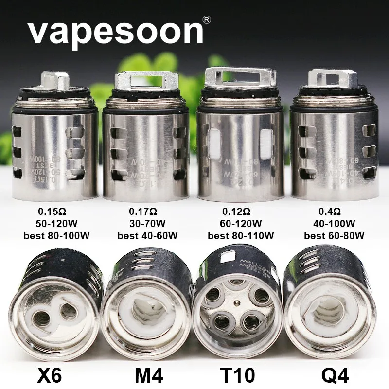 3 шт оригинальный vapesoon замена катушки голову для TFV12 принц распылитель Q4/M4/X6/T10