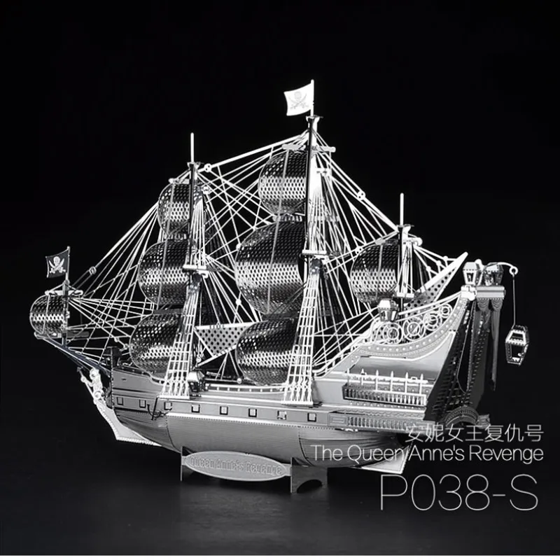 Piececool 3D металлическая головоломка Королева Анна мести пиратский корабль