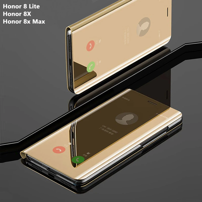 Откидной Чехол для телефона с умным зеркалом чехол HuaWei Honor 8 Lite honor8 lite 8X Max кожаный