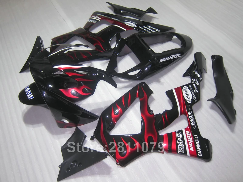 Набор обтекателей для литья под давлением Honda CBR929RR 00 01 red flames black Обтекатели 2000 2001