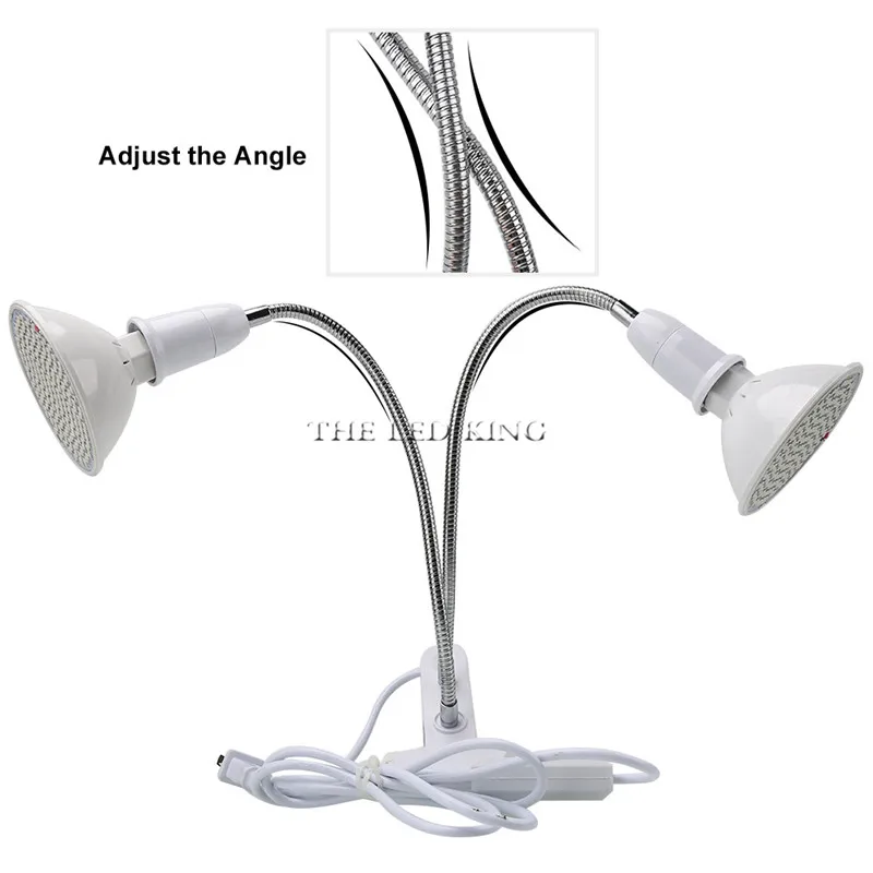 Светодиодный светильник для выращивания растений с гибким держателем лампы на 360