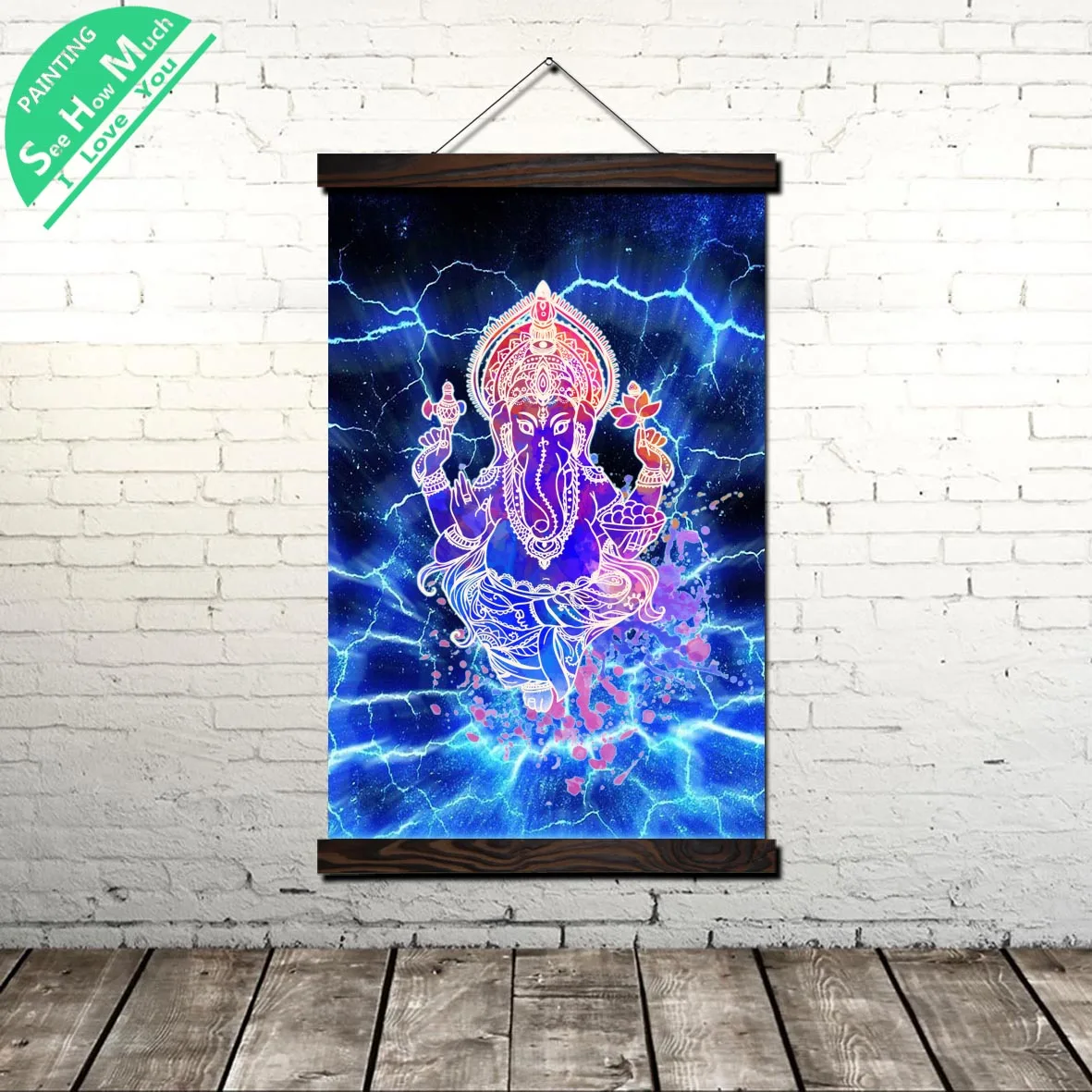 Shiva Ganesh Hinduism Современная Настенная Художественная печать рисунок в стиле поп-арт Картина и плакат висячая прокрутка Холст Картина рамка домашний декор