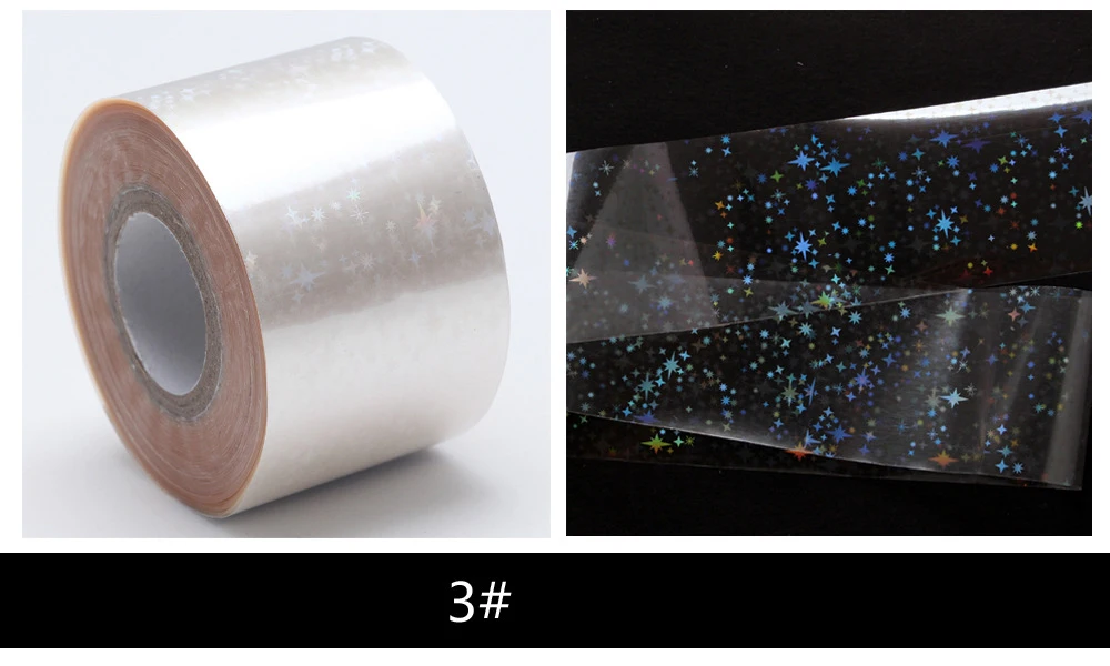 120m/roll Holographic Nail Foils Starry Sky Glitter Art Transfer Sticker Paper Wraps DIY Accessories 10 Designs | Красота и здоровье