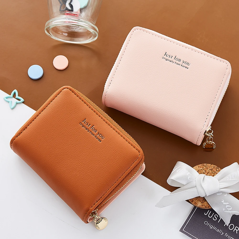 EYES IN LOVE Brand Three Fold Women Wallets Soft Leather Zipper Ladies Coin Pocket Card Wallet Female Small Purse Clutch | Багаж и сумки